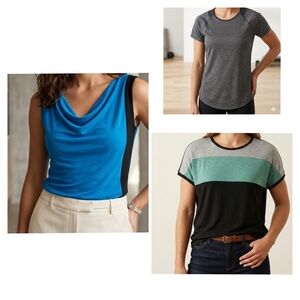 Women’s MediumTops Bundle Tek Gear Workout Tee Derek Lam Design Nation Cowl Neck